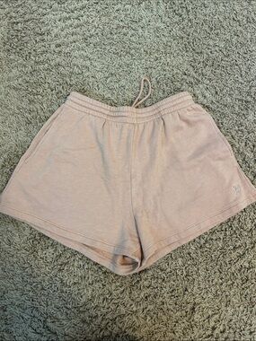 Victoria secret PINK tan high waisted sweat shorts size medium